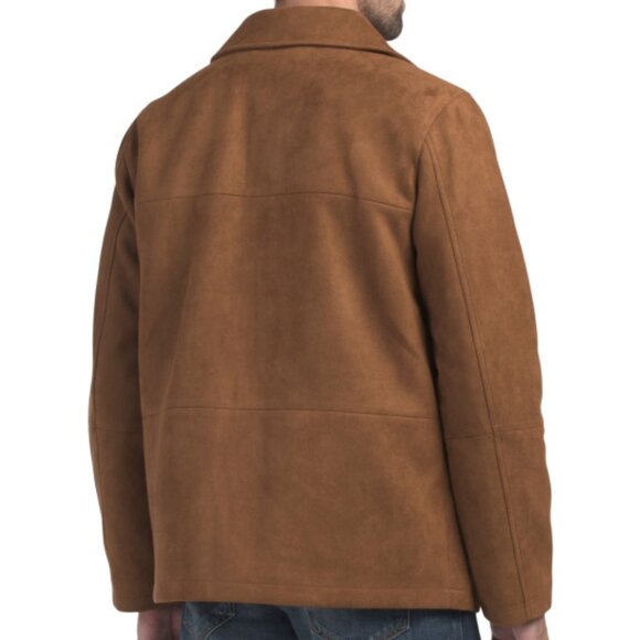 NEW 7 FOR ALL MANKIND Soft Faux Suede Jacket in Whiskey for men 925 4m2 - Picture 2 of 3